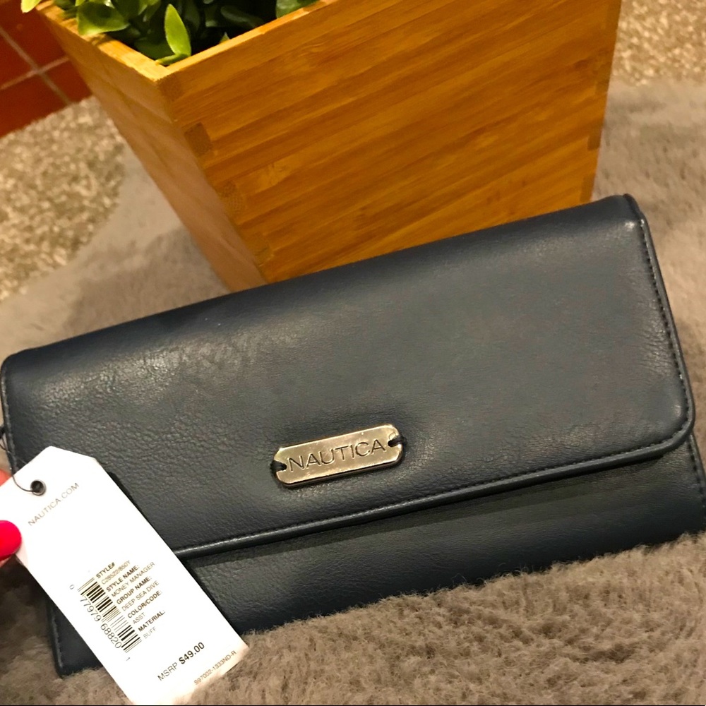 Náutica | Navy Clutch Wallet